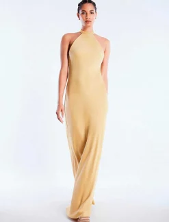 Store Wide Halter Dress With Satin Lace Women Night
