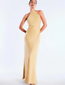 Store Wide Halter Dress With Satin Lace Women Night