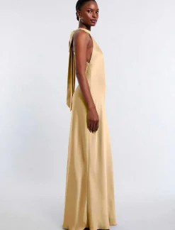 Store Wide Halter Dress With Satin Lace Women Night