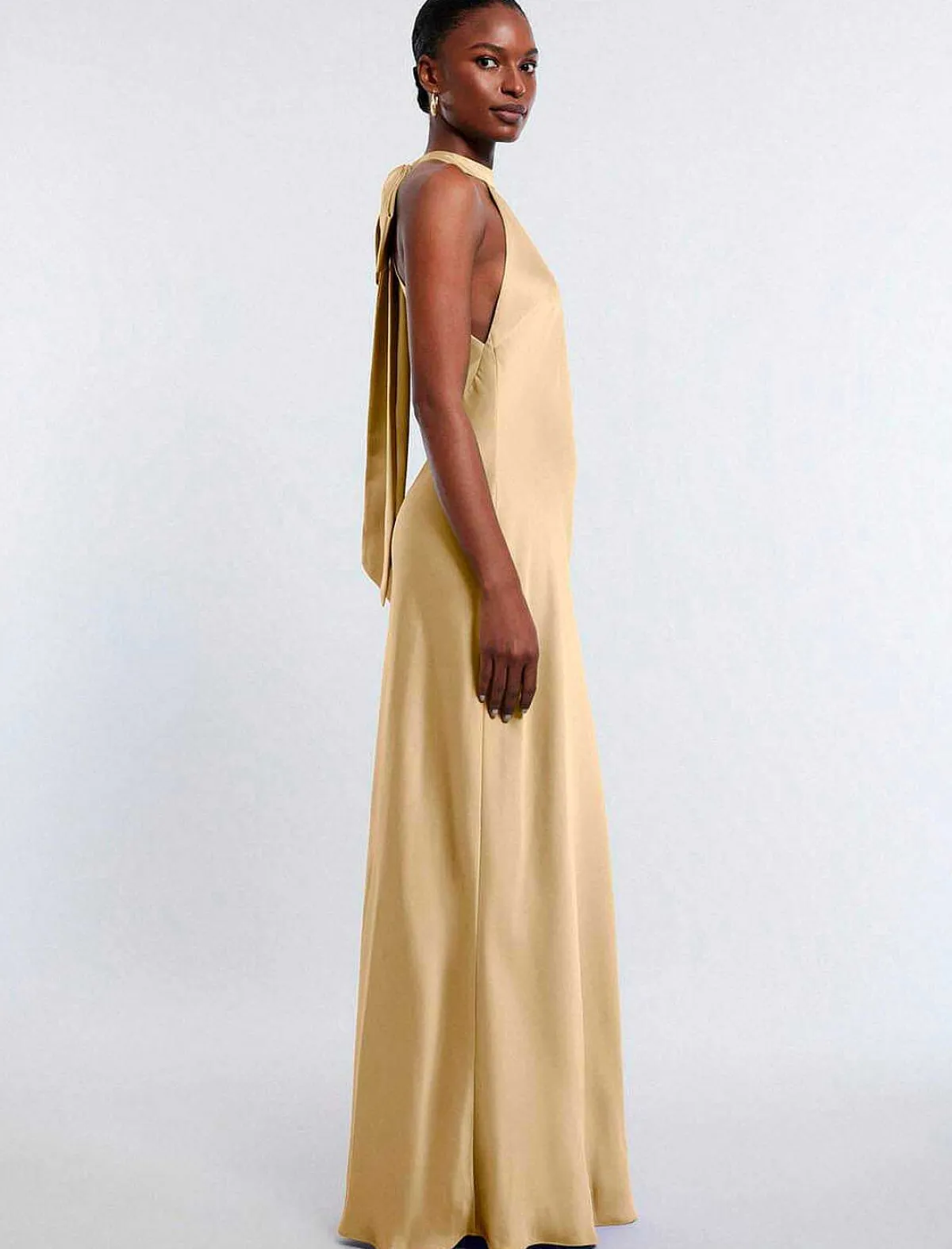 Store Wide Halter Dress With Satin Lace Women Night