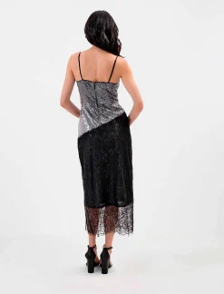Best Sale Wide Lentejuels Dress With Fitness Women Night