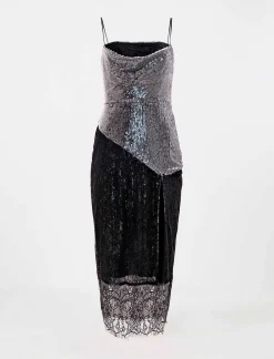 Best Sale Wide Lentejuels Dress With Fitness Women Night
