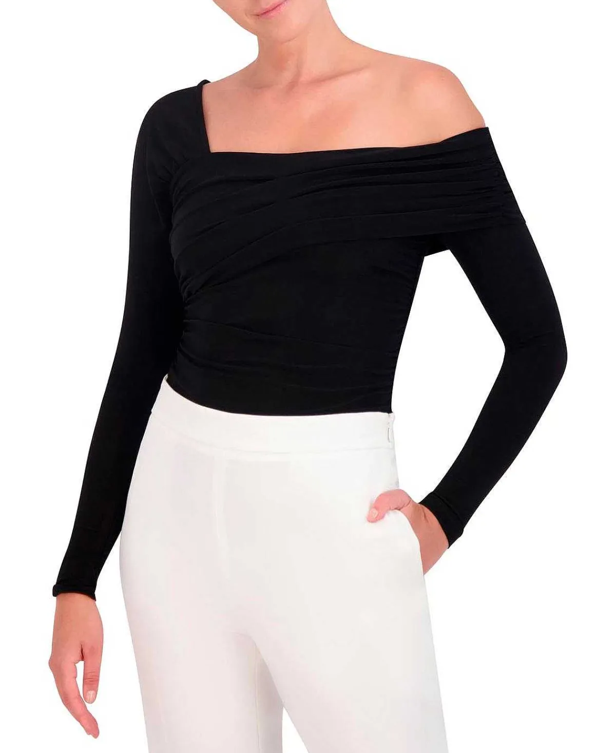 Store Wide Sleeve Asymmetric Blouse Women Tops
