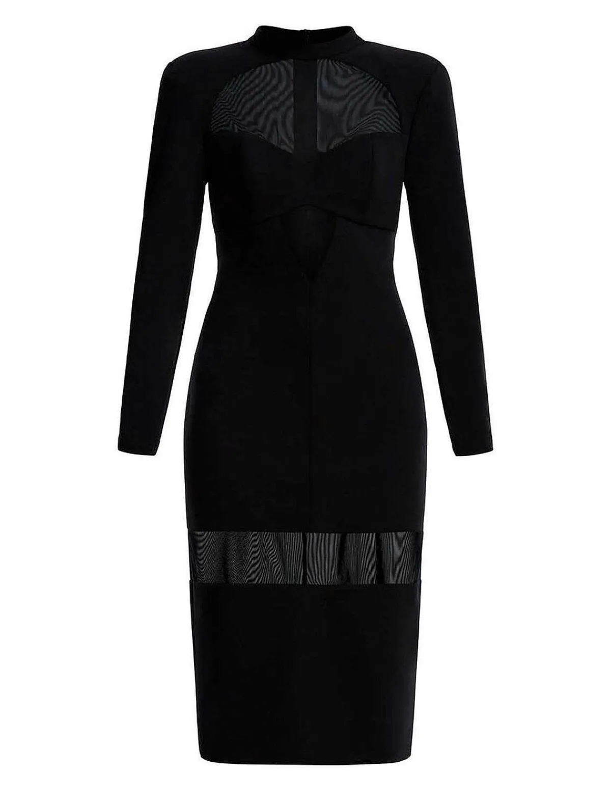Shop Wide Sleeve Midi Dress With Transparency Women Night