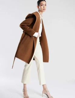 Best Wrapping Wool Shelter With Capucha And Violet Lazo Women Outerwear