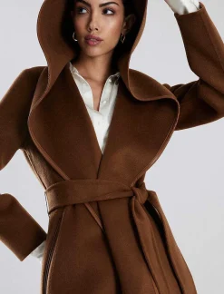 Best Wrapping Wool Shelter With Capucha And Violet Lazo Women Outerwear
